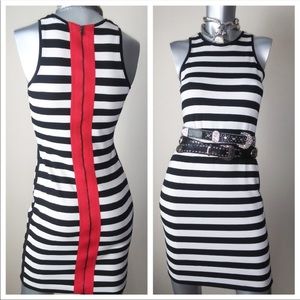 Black & White Rachel Roy Form Fitted Dress